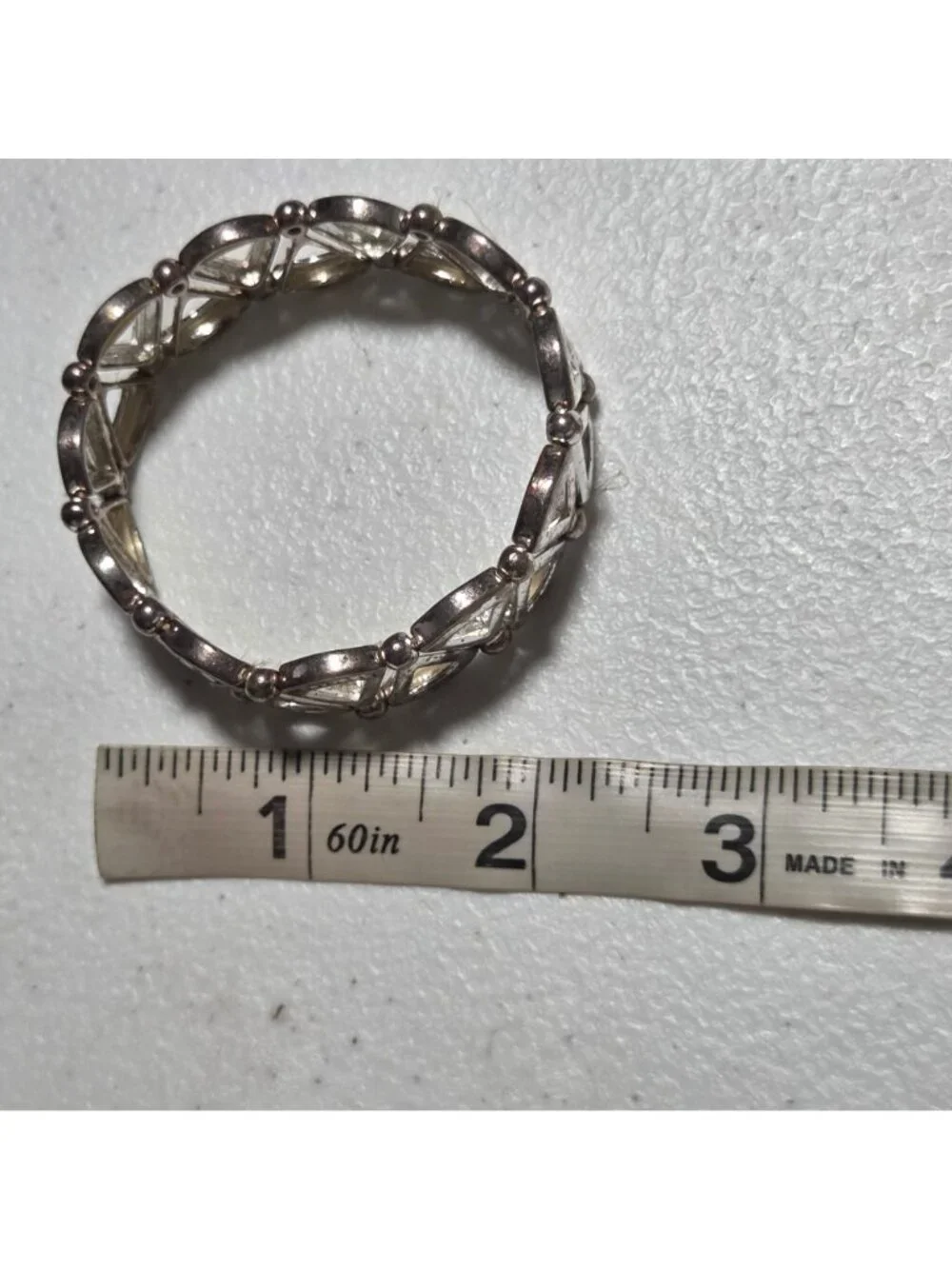 Vintage Geometric Openwork Bracelet Art Deco Chunky Modernist Fashion Jewelry
